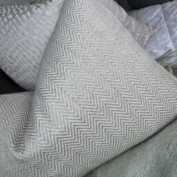 Handmade Herringbone Cushion Cover, Natural Weave Pillow John Lewis Fabric, Double Sided 12 X 20 - thumbnail 3