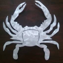 Aluminum Chesapeake Bay Crab Wall Art, Coastal Home Decor - thumbnail 2