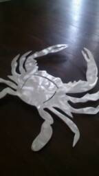 Aluminum Chesapeake Bay Crab Wall Art, Coastal Home Decor - thumbnail 1