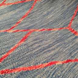 Nordic Runner Kilim Rug, Modern Artisan Scandinavian Afghan Turkish Abstract Art Wool Rug 193x63 cm - thumbnail 2