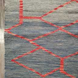 Nordic Runner Kilim Rug, Modern Artisan Scandinavian Afghan Turkish Abstract Art Wool Rug 193x63 cm - thumbnail 4