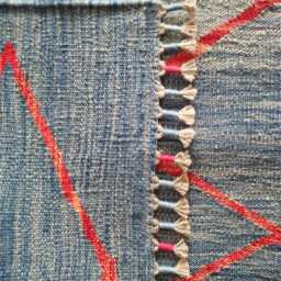 Nordic Runner Kilim Rug, Modern Artisan Scandinavian Afghan Turkish Abstract Art Wool Rug 193x63 cm - thumbnail 3