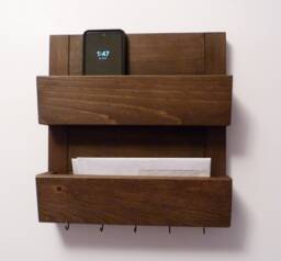 Mail Organizer Wall, Rack, Entryway Organizer, Key Holder, Rustic And