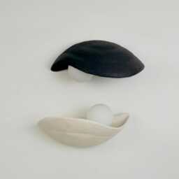 Set Of 2 Wall Lamps, Clay Sconce Above Bed, Modern Light, Lights, Up Wabi Sabi Light - thumbnail 1