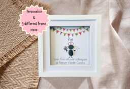 Unique Retirement Keepsake - Doctor & Nurse Appreciation Pebble Picture Frame, Doctor Retirement Gift, Nurse Gift - thumbnail 1