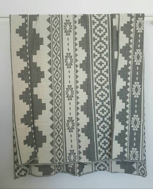 Navajo Motive Bedspread - Aztec Tribal Blankets Bohemian Bedroom Linen Bedcover Housewarming Gift Big Cozy Coverlet - image 1