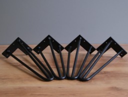 standard 3 Rod Hairpin Legs 10 Mm - 3/8 Inch/All Sizes - Diy, Furniture Feet, Bench - thumbnail 1