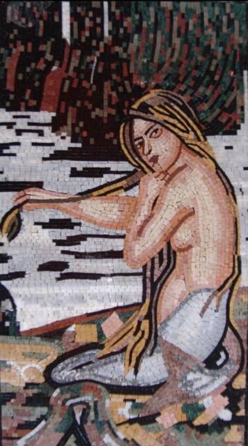 John William Waterhouse The Mermaid Mosaic Reproduction