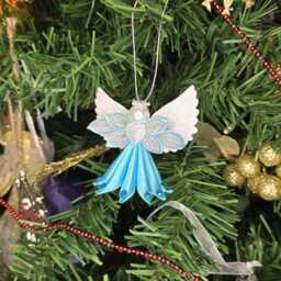 Handcrafted Fabric Angel Christmas Tree Ornament - thumbnail 4