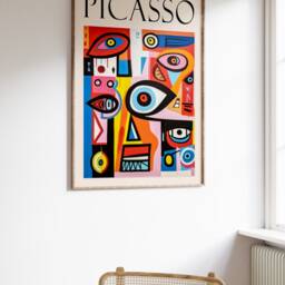 Picasso Abstract Faces Exhibition Poster, Boho Wall Print, Art Decor, Retro Art, Print - thumbnail 3