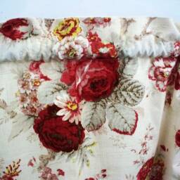 Valance Toile Scallop Piping Lined Window Floral Print Living Room, Kitchen Rod Pocket Home Decor Corded - thumbnail 3