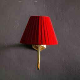 Curved Brass Lampshade Sconce, Wall Lighting, Sconce For Home, Bedroom Plug In - thumbnail 3