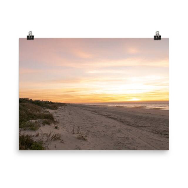 Beach Print, Sunset Kiawah Island Art, Charleston Print, Prints Wall Low Country, Folly Prints, Hilton Head Island Print - image 1