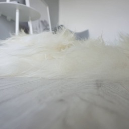 Rare Breed Sheepskin Rug - Extra Long Wool, Creamy White Hide - 74x72 - thumbnail 4