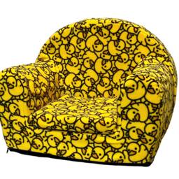 Foam Seat Children's Room Toddler Chair Kids Armchair Handmade Lightweight Playroom Decor, Yellow Duck Design, Limited Edition, Easy Wash - thumbnail 2