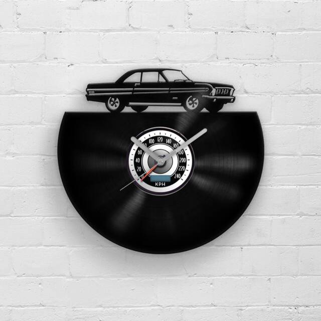 Classic Car Vinyl Record Clock Retro Garage Wall Art Gift