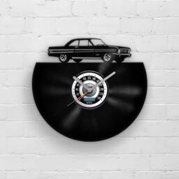 Classic Car Vinyl Record Clock Retro Garage Wall Art Gift - thumbnail 1