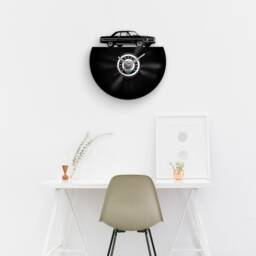 Classic Car Vinyl Record Clock Retro Garage Wall Art Gift - thumbnail 2