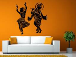 Indian Buddha Dance Hinduism Wall Decal Home Decor Elephant Ganesh Buddhism India Namaste Om Yoga Sticker Vinyl Mural L2088 - thumbnail 1