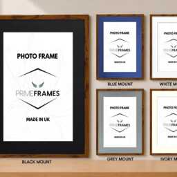 Walnut Photo Frame With Different Mounts Picture Poster Frames Wall Hanging Gallery Art Home Decor Baby Gifts Family Display - thumbnail 3
