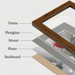 Walnut Photo Frame With Different Mounts Picture Poster Frames Wall Hanging Gallery Art Home Decor Baby Gifts Family Display - thumbnail 4