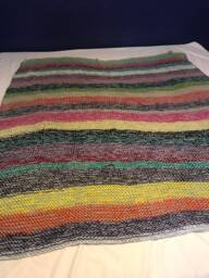 Gray & Bright Squish Bedspread Or Afghan