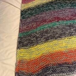 Gray & Bright Squish Bedspread Or Afghan - thumbnail 2