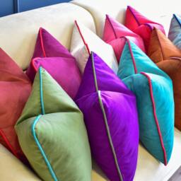 Piping Velvet Pillow Cover Colorful Decorative Cushion - thumbnail 3