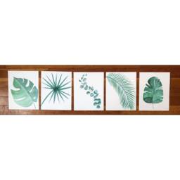 "Watercolor Leaf Print Tropical Wall Art - 11""x14" - thumbnail 4