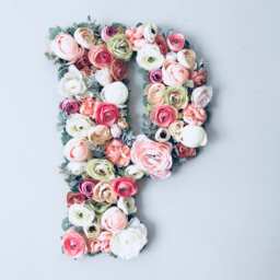Floral Letter, Blush Pink Nursery Decor, Flower Wall Art - thumbnail 2