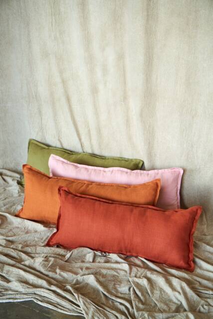 Pillow Cover, Lumbar Pillow Extra Long Throw Custom Size Linen Pillowcase, Throw Pillows Covers, Pillow - image 1