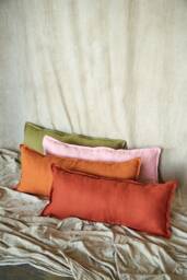 Pillow Cover, Lumbar Pillow Extra Long Throw Custom Size Linen Pillowcase, Throw Pillows Covers, Pillow - thumbnail 1