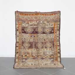 Vintage Berber Moroccan Rug Handwoven Wool Tribal Carpet - 7.6x5.2 Ft - thumbnail 1