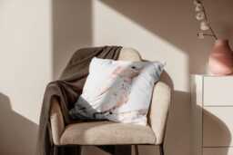 Galah Cockatoo Cushion Cover - Australian Native Bird Pillow, Neutral Decor - thumbnail 1