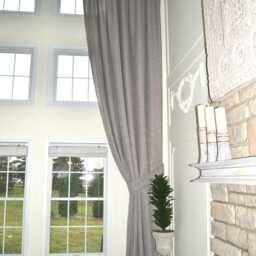 Extra Long Luxury Solid Linen Curtain Custom Made 14 15 16 17 18 20 24 Feet 9 Ft Wide White Beige Gray Dark Blue 2 Story Drapes Free Swatch - thumbnail 3