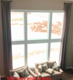 Extra Long Luxury Solid Linen Curtain Custom Made 14 15 16 17 18 20 24 Feet 9 Ft Wide White Beige Gray Dark Blue 2 Story Drapes Free Swatch - thumbnail 4
