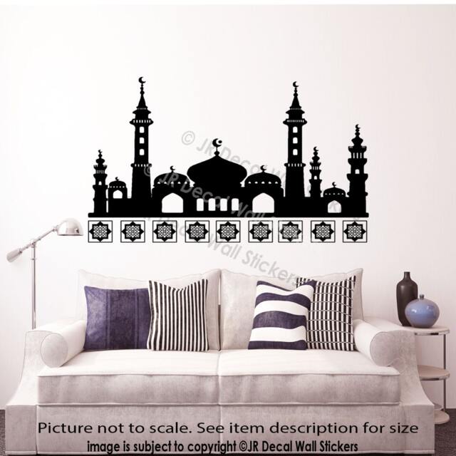 Mosque Islamic Wall Stickers Muslim Art Arabic Patterns Calligraphy Decals Jrd-Qv-41 - image 1