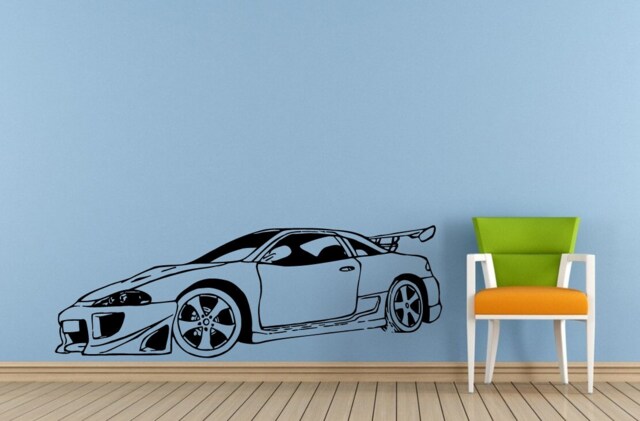 Sports Car Racing Concept Vehicle Wall Decal Vinyl Sticker Mural Room Decor L1531 - image 1