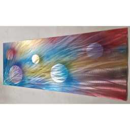 Planet Parade. Abstract Metal Wall Art, Multi Colored, Indoor Outdoor - thumbnail 2