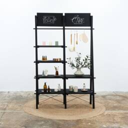 Display Shelving Unit Vrs-01-Bl With Clothing Rail - Collapsible Display Stand - thumbnail 2