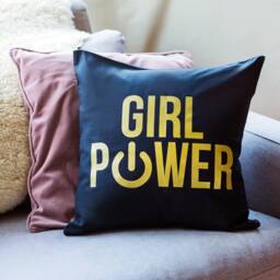 Girl Power Cushion, Scatter Teenage Room Decor, Girls Bedroom Cushion Cover, Gift, Decorative Pillow - thumbnail 1