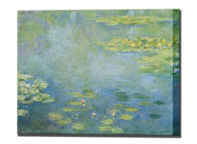 Water Lilies Claude Monet, Canvas Print Home Decor Fine Art Wall Impressionism Ready To Hang - image 1