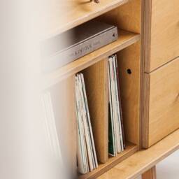 Mid Century Modern Ladder Bookshelf Handmade Walnut Bookcase, Bookshelf, Modular Wall Shelving, Bookcase - thumbnail 4