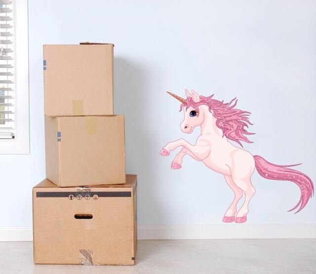 Pink Unicorn Wall Decal Girls Bedroom Nursery Decor - image 1