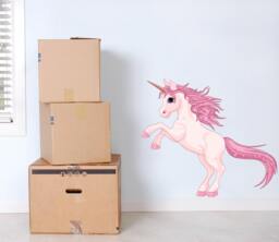 Pink Unicorn Wall Decal Girls Bedroom Nursery Decor - thumbnail 1