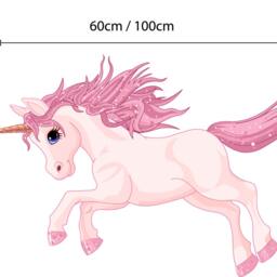 Pink Unicorn Wall Decal Girls Bedroom Nursery Decor - thumbnail 2