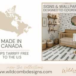 Woodland Nursery Name Sign Blush Pink Forest Bear Decor - Girls Whimsical Tree Wall Art - thumbnail 2