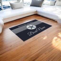 starfish, Nautical Rug, Boat Mat, Enthusiast Gift, Coastal Decor, Custom Name Mat, Yacht Life, Summer Vibe, Personalized Gift
