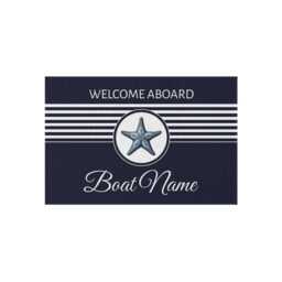 starfish, Nautical Rug, Boat Mat, Enthusiast Gift, Coastal Decor, Custom Name Mat, Yacht Life, Summer Vibe, Personalized Gift - thumbnail 2