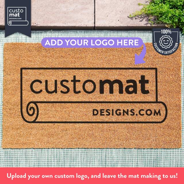 Custom Logo Doormat - Personalized Business Doormat, Branding Welcome Mat, Small Company Entrance Rug - image 1
